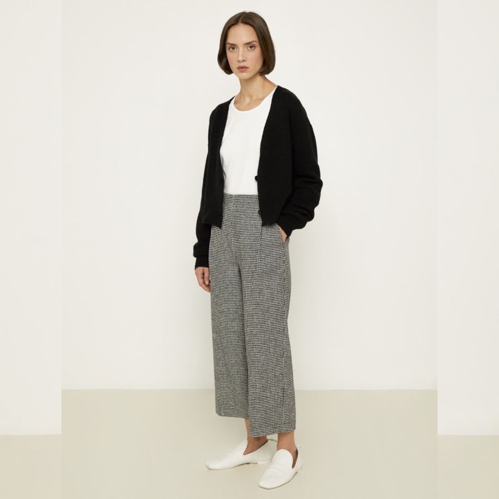 OAK + FORT Black And White Houndstooth Trousers Pants Women’s Size Small